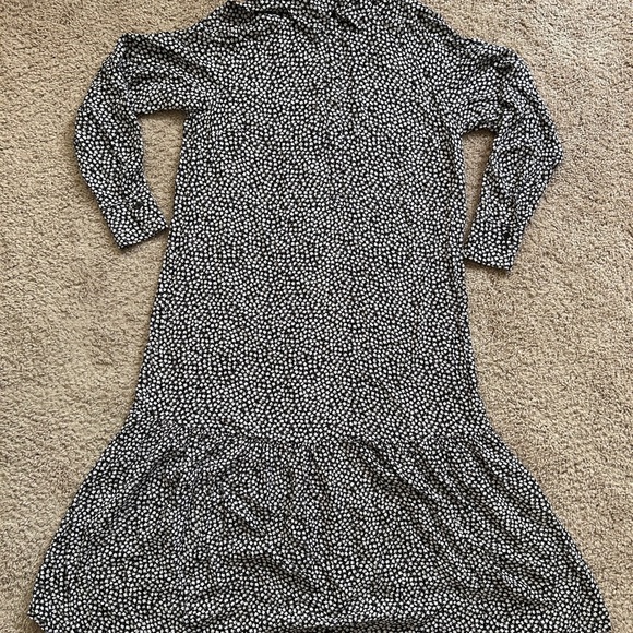 H&M Floral Patterned Long Sleeve Midi Shirt Dress Size Medium - Picture 5 of 12